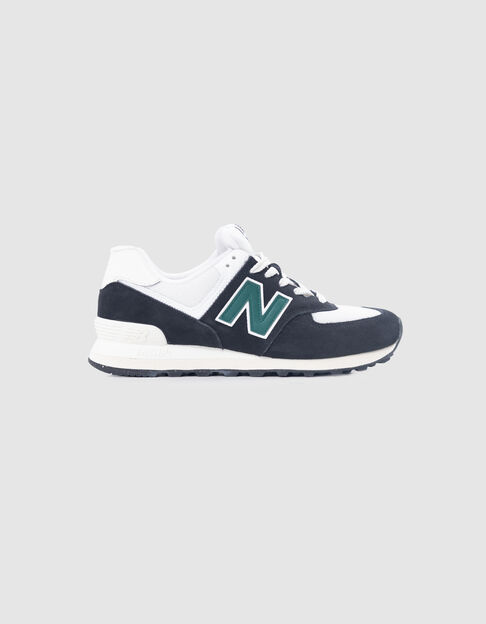 Baskets marine et vertes NEW BALANCE 574 Homme - IKKS