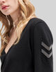 Women’s black military-style beaded knit sweater-4