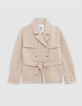 Trench corto beige chica-2