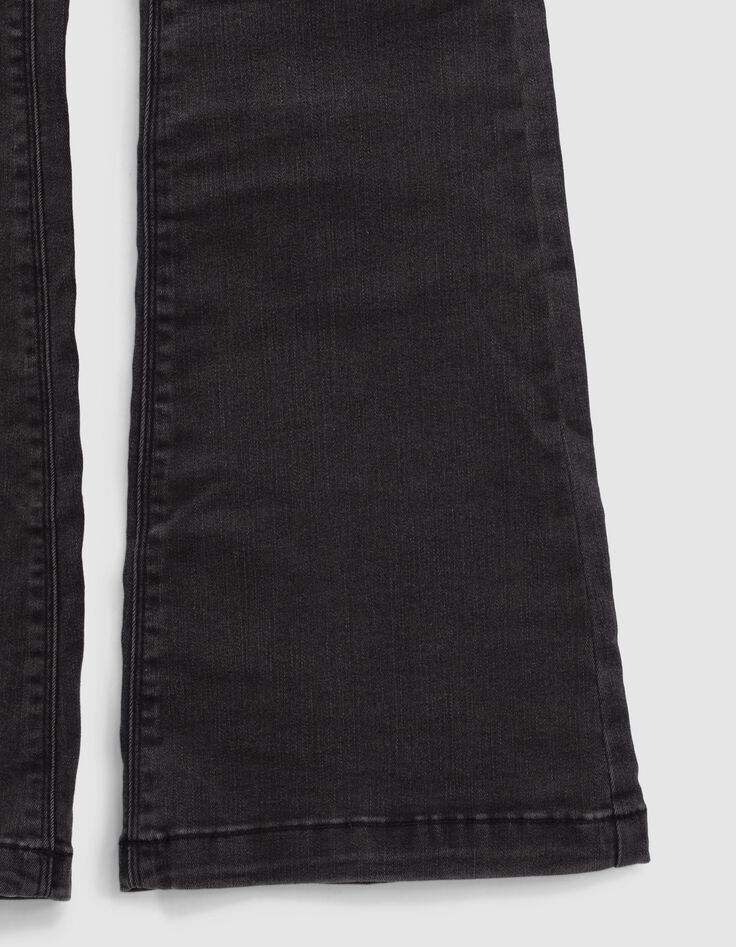 Grijze BOOTCUT jeans achter geborduurd meisjes-6