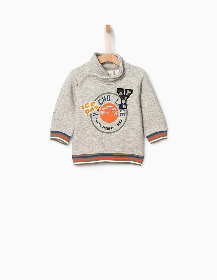 Baby boys’ grey sweatshirt-1