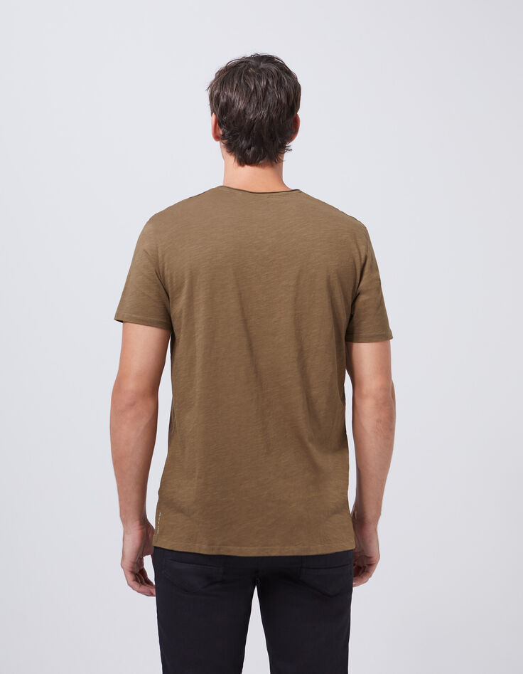 Men’s mocha Essential V-neck t-shirt-2