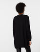 Women’s black diamanté-showered mid-length cardigan-3