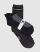 Boys’ khaki and grey sport socks-4