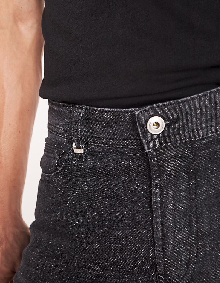 Men’s black marl effect Jorgen SLIM jeans-4