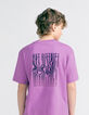 T-shirt violet visuel floqué velours dos garçon-1