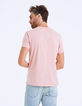 Men’s light pink T-shirt with Venice Beach photos-4