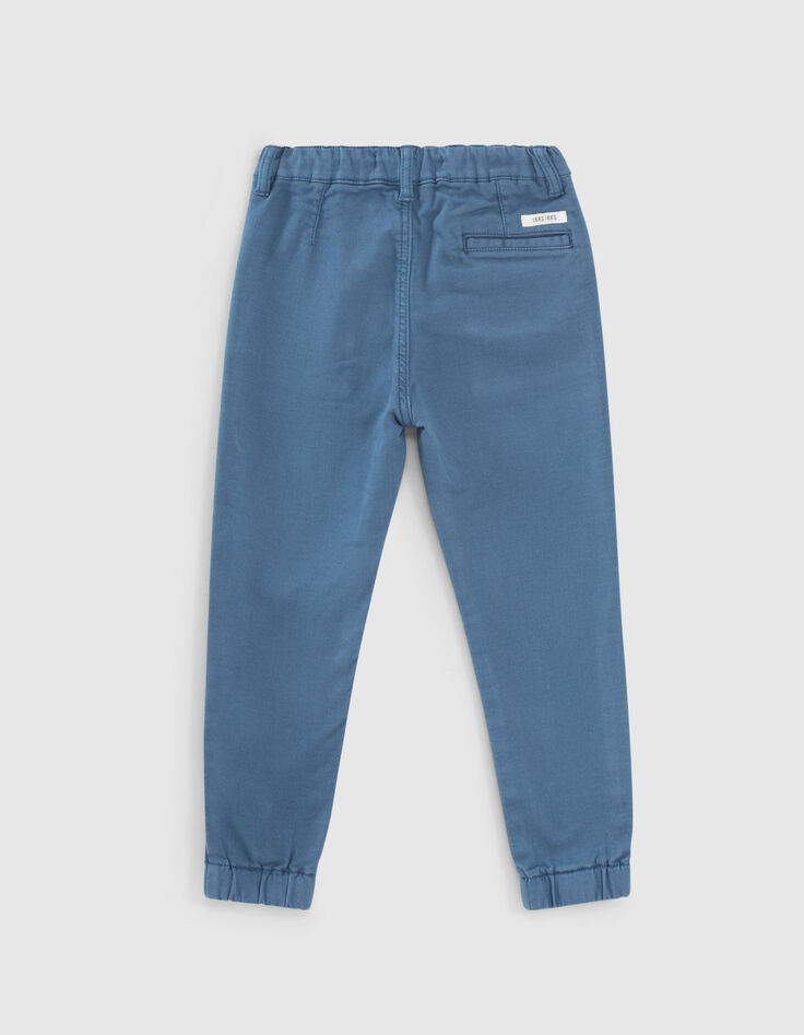Boys’ dark blue knitlook tapered jogger jeans-4
