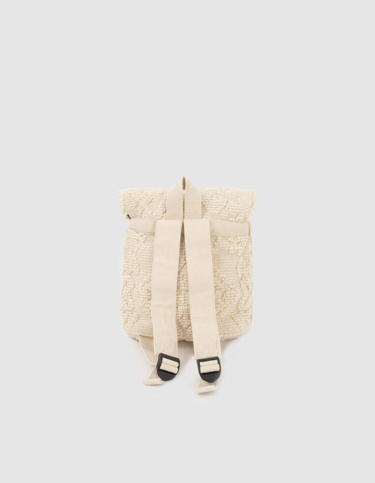 Baby girls’ off-white decorative knit bag-3