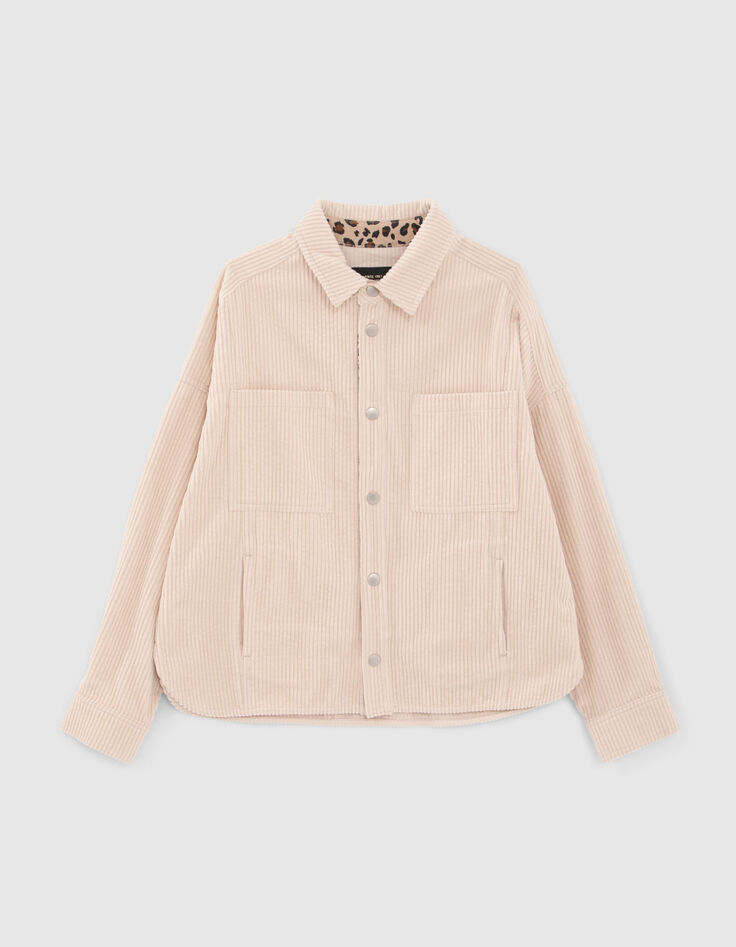 Veste beige velours côtelé fille-1