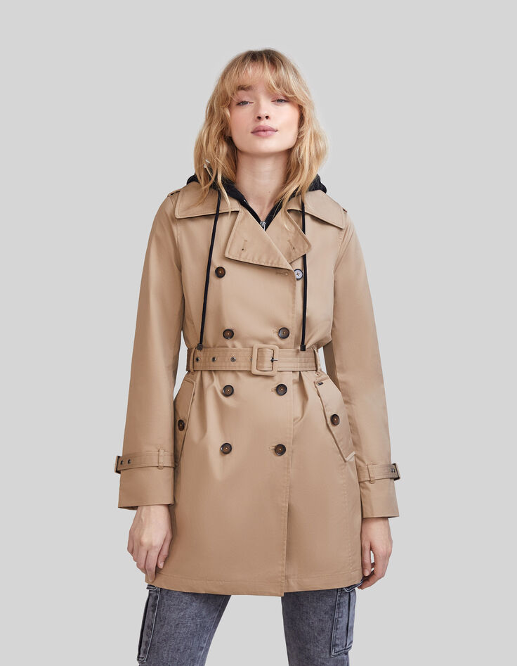 Trench con capucha e interior amovibles mujer-1