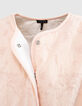 Girls’ powder pink jacket with Boho embroidery-6