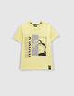 Boys’ yellow Reflective image NARUTO T-shirt-1