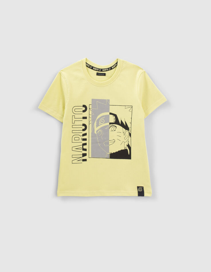 Boys’ yellow Reflective image NARUTO T-shirt-1