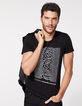 Tee-shirt noir JOY DIVISION Unknown pleasure Homme-1