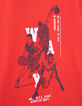 T-shirt rouge visuels basketteurs garçon-6