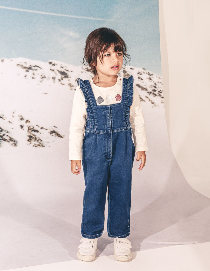 Ensemble salopette en jean et tee-shirt bébé fille-2