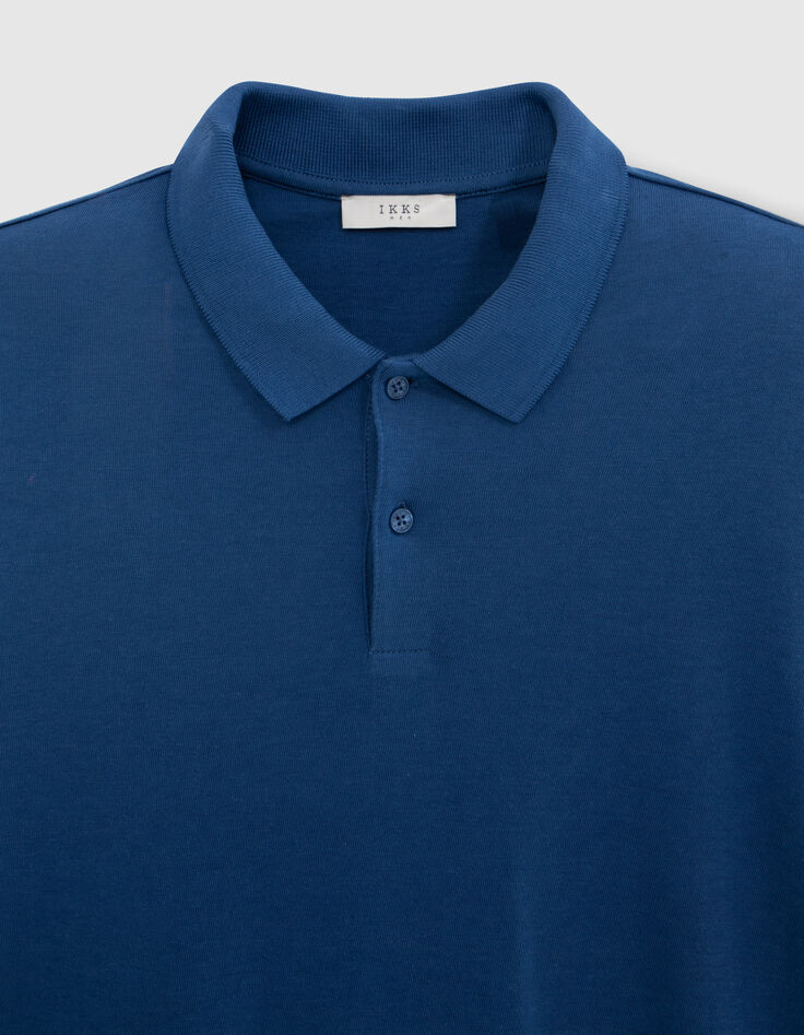 Polo cobalt coton modal Homme-5