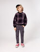 LOOSE grey denim battle spirit joggers for boys-1