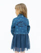 Girls’ navy mixed fabric tutu dress-3