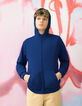 Blaue Jungensweatjacke mit Kapuze-4