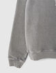 Sudadera gris de algodón acid wash mujer-3