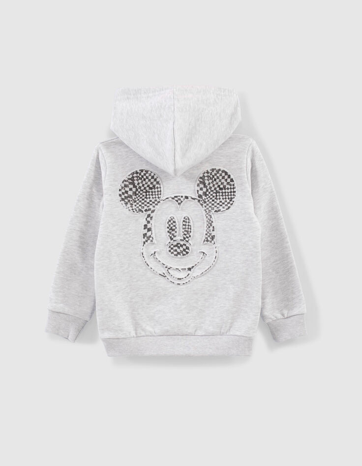 Boys’ grey IKKS–MICKEY hoodie with Mickey embossed on back-2