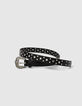 Girls’ black studded and rivets belt-5