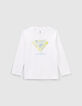 Boys’ white T-shirt with lenticular SUPERMAN image-1