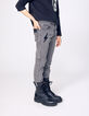 Boy’s grey SLIM jeans with badge and jacron lightning-9