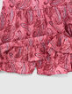 Fuchsia rok-short kasjmierprint EcoveroTM meisjes-5