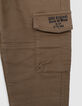 Upcycled JOGGER camel jeans for boys in a battle spirit-7