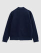 Navy fleece vest met teddy kraag voor jongens-4