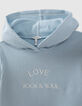 Girls’ light blue hoodie with embroidery on front-2