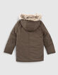 Parka reversible bronce acolchada metalizada niña-3