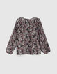 Girls’ black paisley print blouse-4