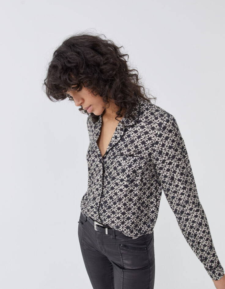 Pure Edition camisa seda viscosa floral mujer-4