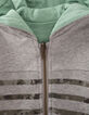 Baby boys’ green and grey reversible cardigan-3