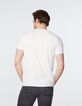 Tee-shirt blanc cassé avec broderies palmiers Homme-3