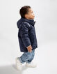 Baby boys’ navy fur-lined hooded parka-8