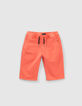 Boys’ dark orange elasticated waist Bermuda shorts-1