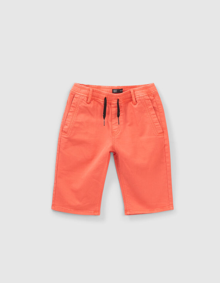 Bermudas naranja oscuro cintura elástica niño-1