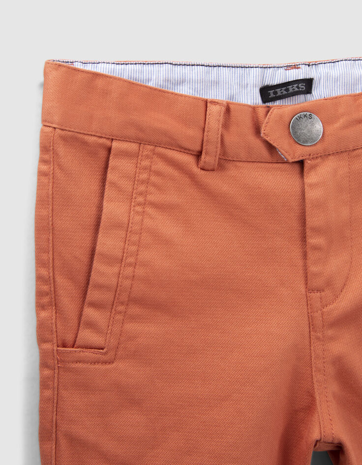 Bermuda chino orange garçon-2