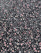 Schwarze Flare-Mädchenhose mit Blumenprint-4