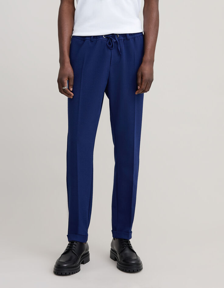 Jogpant indigo seersucker Homme-3