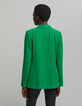 Women's green recycled polyester suit jacket-4