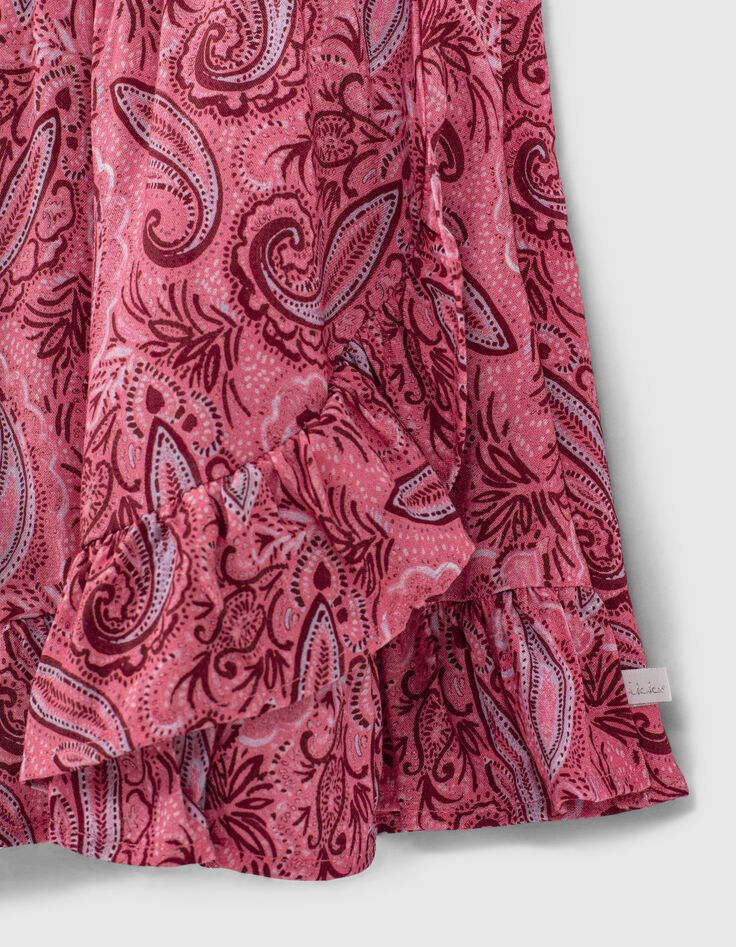 Girls’ fuchsia Paisley print Ecovero® culottes-3