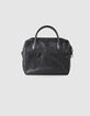 Men's black leather bag -2