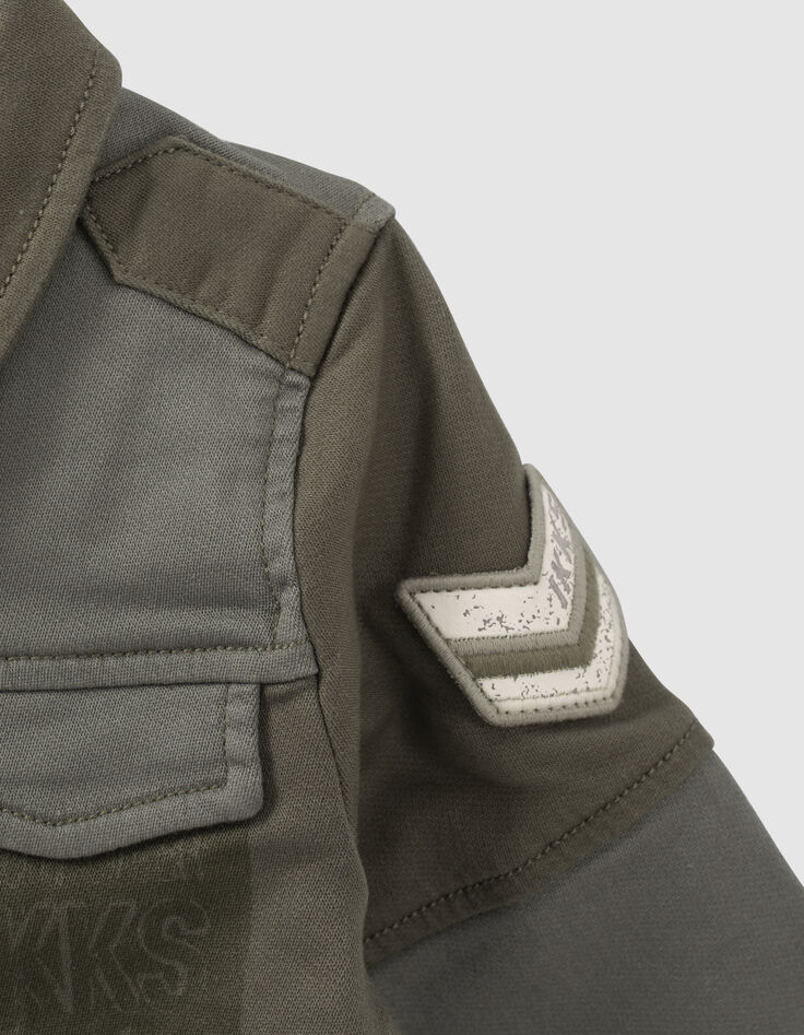 Khaki Safarijacke mit Kontrasttaschen für Babyjungen-4