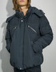 Men's black quilted padded jacket with zipped pockets-2